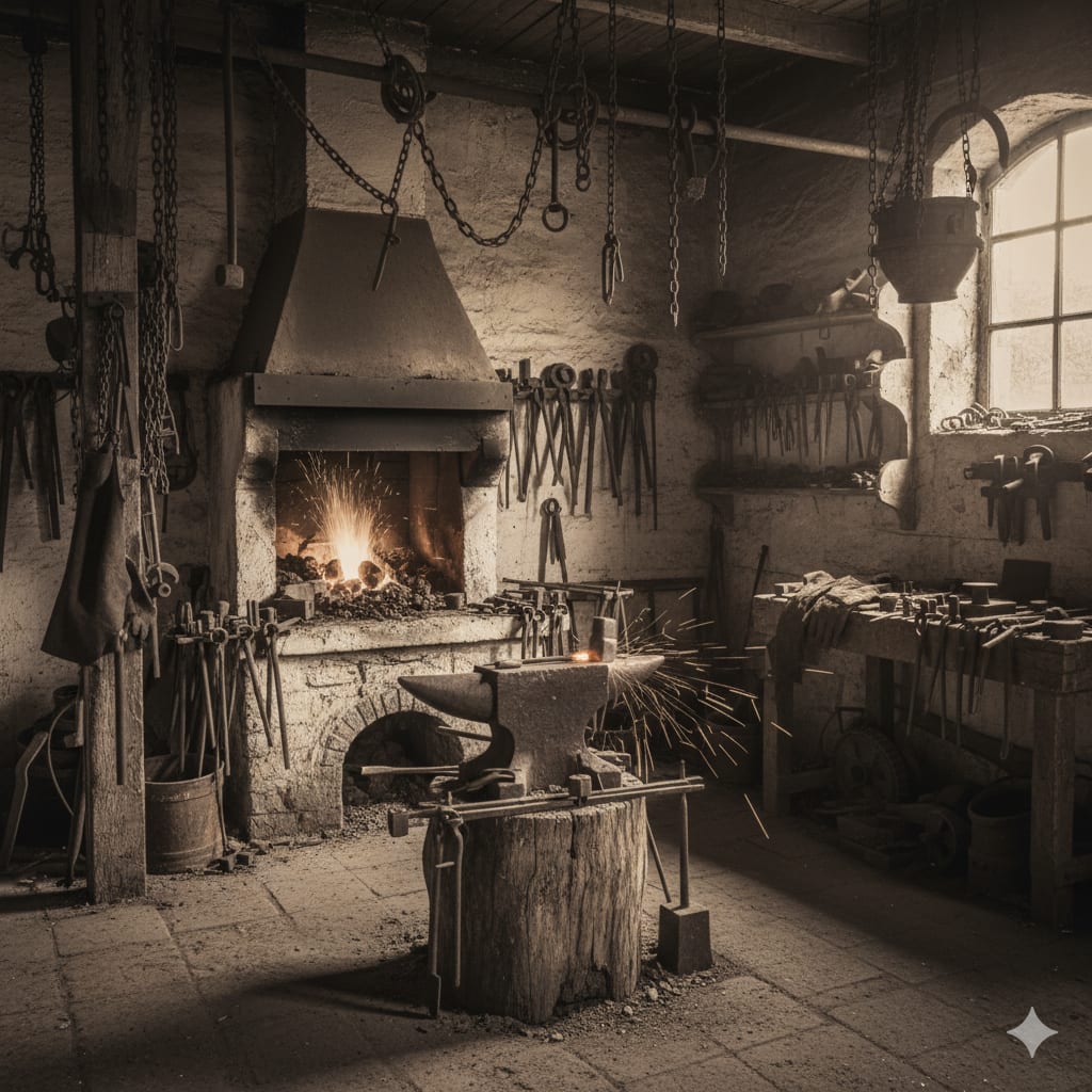 Stage de coutellerie à l'atelier L'Âme de Six, forge d'une lame